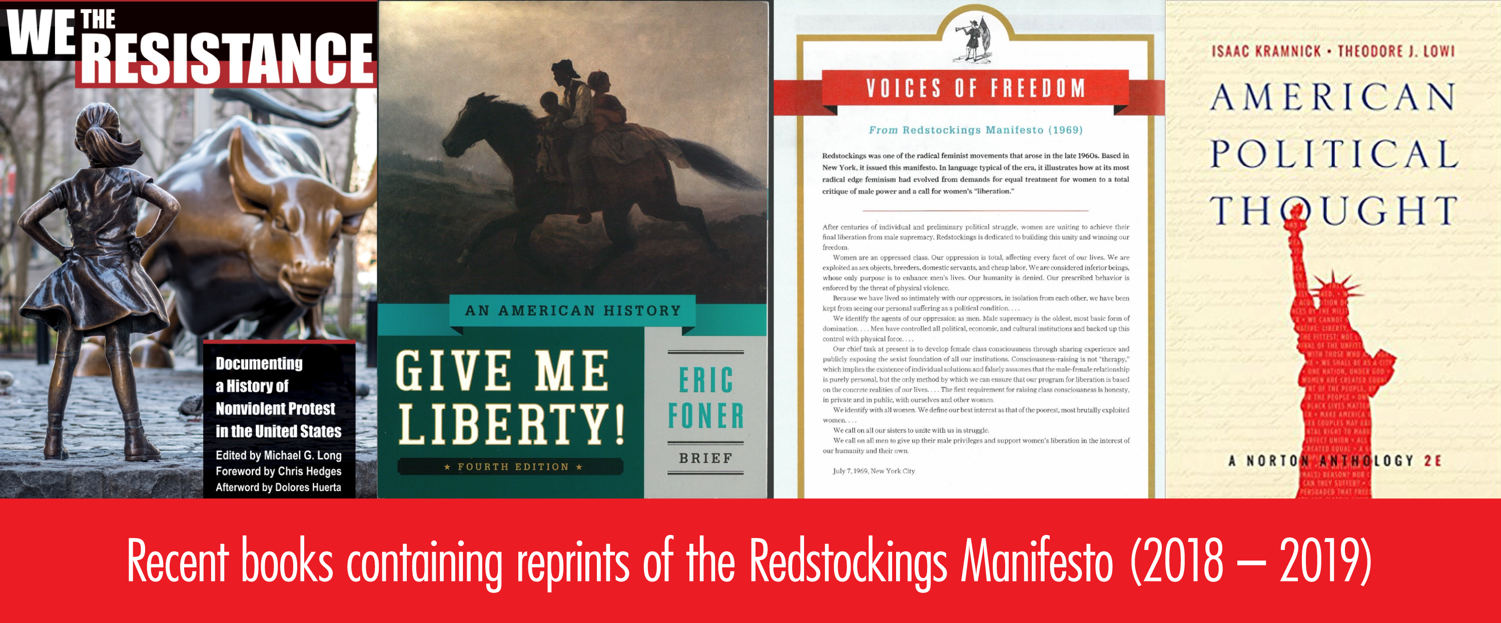 Recent Redstockings Manifesto Reprints